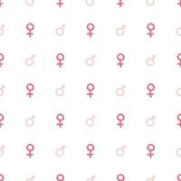 Mars and Venus seamless pattern vector illustration. Hand drawn sketched doodle gender background