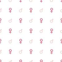 Mars and Venus seamless pattern vector illustration. Hand drawn sketched doodle gender background