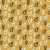 Mars and Venus seamless pattern vector illustration. Hand drawn sketched doodle gender background