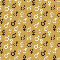 Mars and Venus seamless pattern vector illustration. Hand drawn sketched doodle gender background