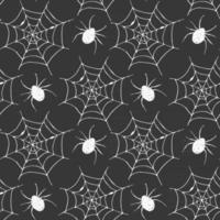 Spider web seamless pattern vector illustration. Hand drawn sketched web background