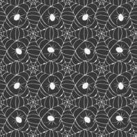 Spider web seamless pattern vector illustration. Hand drawn sketched web background