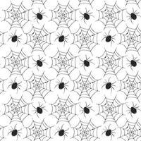 Spider web seamless pattern vector illustration. Hand drawn sketched web background