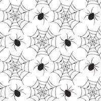 Spider web seamless pattern vector illustration. Hand drawn sketched web background