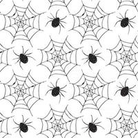 Spider web seamless pattern vector illustration. Hand drawn sketched web background