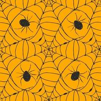 Spider web seamless pattern vector illustration. Hand drawn sketched web background