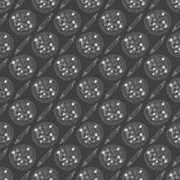 Pizza seamless pattern hand drawn sketch. Whole pizza and slice doodles Food background. Vector illustration