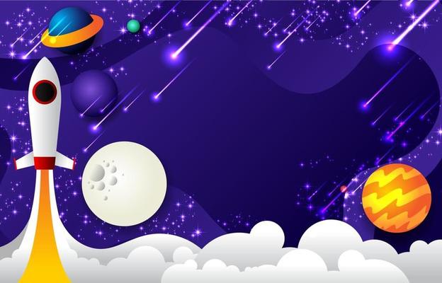 Modern Cute Space Background