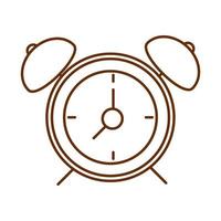 alarm clock time vintage cartoon line icon vector