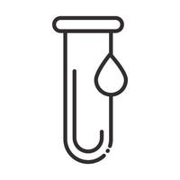 biology laboratory test tube fluid science element line icon style vector