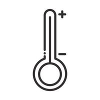 biology thermometer science element line icon style vector