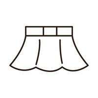 skirt female clothes line icon white background vector