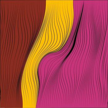 Minimalist Abstract Flow Curvy And Wavy Streamlines Line Art Background Texture vector