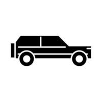 suv car side view silhouette icon isolated on white background vector