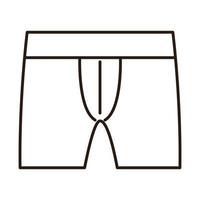 men underwear clothes line icon white background vector