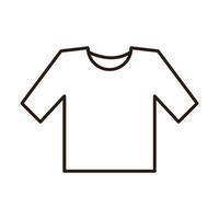 shirt fashion clothes line icon white background vector
