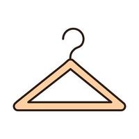 hanger accessory clothing line and fill icon vector