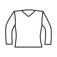 blouse female clothes line icon white background vector