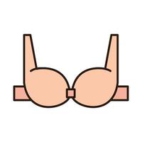 bra underwear fashion accessory female clothes line and fill icon vector