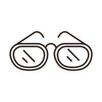 glasses frame optical accessory line icon vector