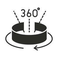 augmented reality 360 degree interface silhouette style vector