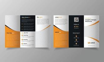 Creative corporate square tri-fold brochures design templates. vector