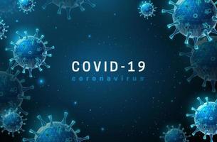 Coronavirus. Covid-19 virus. Low poly style design. vector