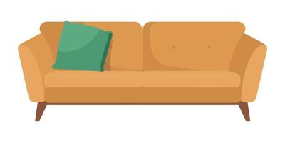 Contemporary couch flat color vector object