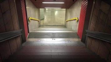 Train station metro subway stairs in Europe.