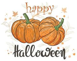 Happy halloween card vector