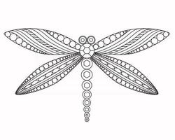 Dragonfly vector graphic illustration