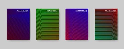 diseño de cubiertas mínimas. Fondo moderno con textura de rayas para usar elementos de carteles, pancartas, folletos, carteles, etc. Gradientes de rayas de colores. futuros patrones geométricos. vector