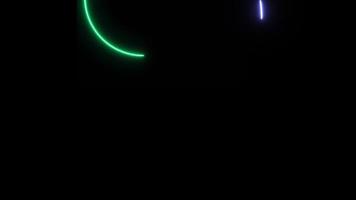 Looping Glühen Neonkreis um den Hintergrund video