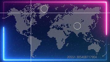 Weltkarte mit Rahmen und Zielhintergrund video