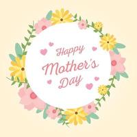 happy mothers day, flowers floral ornament banner vector