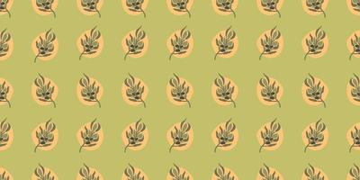 Cute floral, plant vector seamless pattern. Elegant template for fashion prints, fabric, textile, wallpaper, wall art, invitation. Ready to use