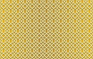 Abstract. Geometric arabic seamless pattern golden background. Light and shadow. vector. vector