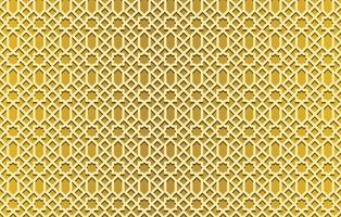 Abstract. Geometric arabic seamless pattern golden background. Light and shadow. vector. vector