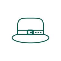 leprechaun hat accessory line style vector