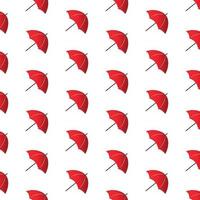 Red Umbrellas seamless pattern vector