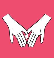 hands making  promise vector icon