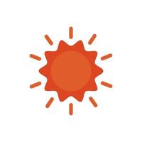 icono de estilo plano de sol de verano vector