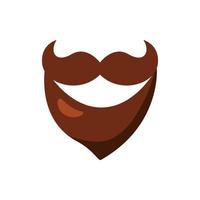 lemprechaun beard and mustache detaild style vector