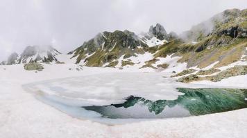 Ponteranica Lake on the Orobie Alps to the thaw photo