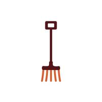 rake farm tool flat style icon vector