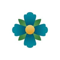 cute flower spring degradient style icon vector