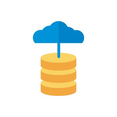 cloud computing with data disks flat style