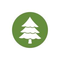 pine tree plant nature block style icon vector