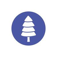 pine tree plant nature block style icon vector