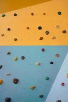 colorful climbing wall on the street photo
